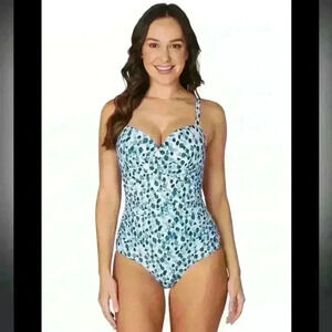 Petal Plunge Isla C / D Cup Underwire One Piece Swimsuit Size 4